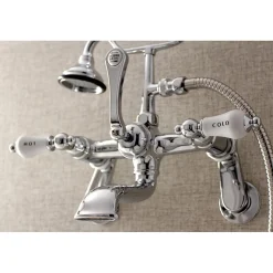 Sale Aqua Vintage Two-Handle Wall Mount Tub Faucet Tub & Shower Sets|Tub Faucets