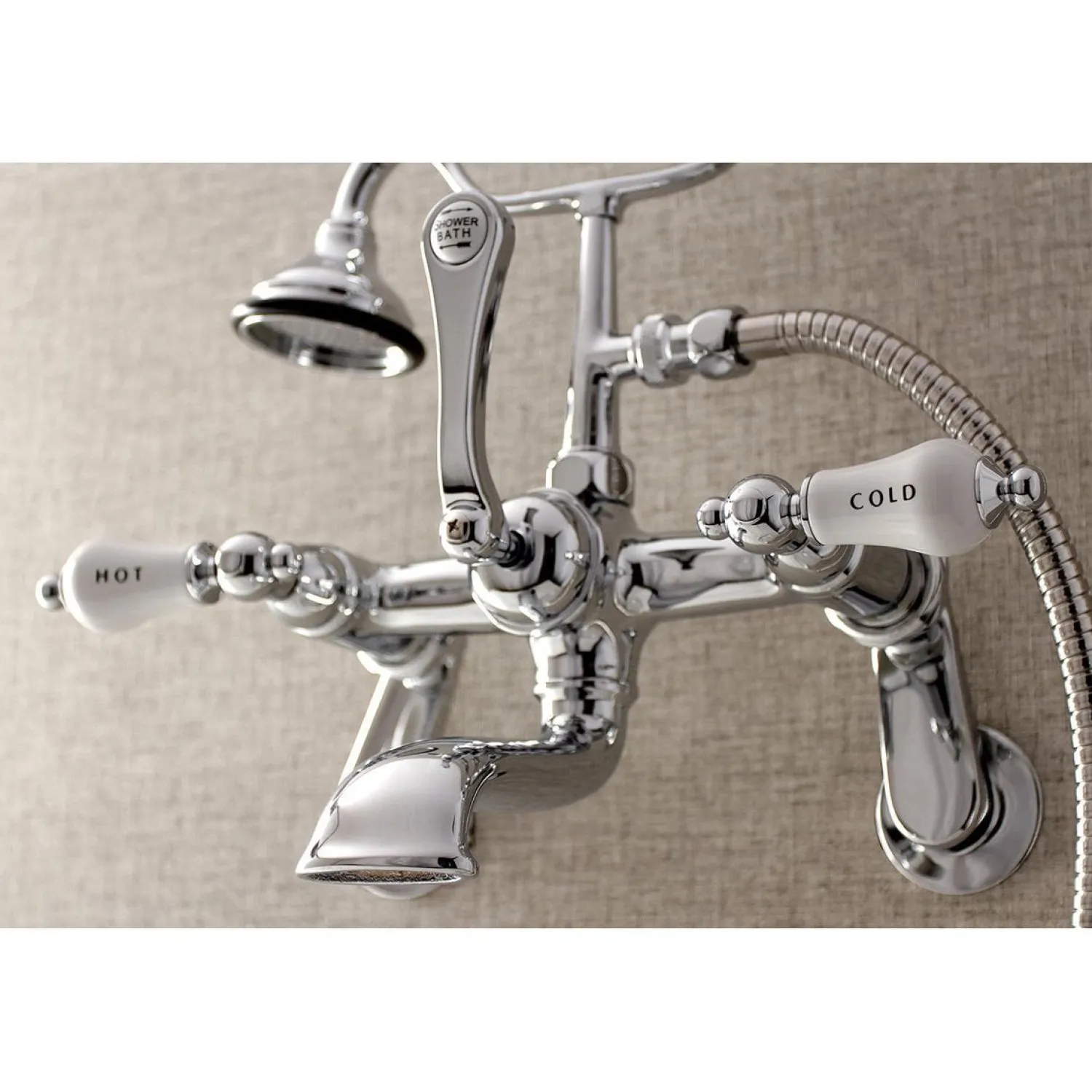 Sale Aqua Vintage Two-Handle Wall Mount Tub Faucet Tub & Shower Sets|Tub Faucets