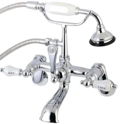 Sale Aqua Vintage Two-Handle Wall Mount Tub Faucet Tub & Shower Sets|Tub Faucets
