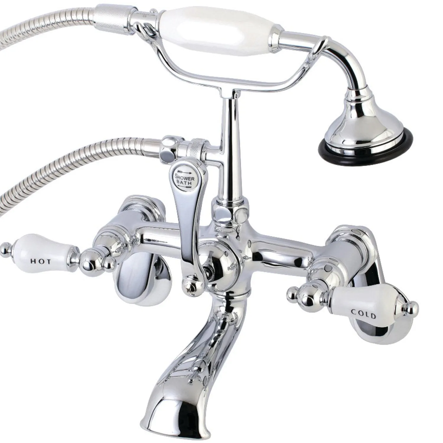Sale Aqua Vintage Two-Handle Wall Mount Tub Faucet Tub & Shower Sets|Tub Faucets