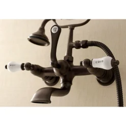 New Aqua Vintage Wall Mount Tub Faucet with Hand Shower Tub Faucets