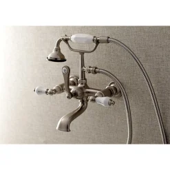 New Aqua Vintage Wall Mount Tub Faucet with Hand Shower Tub Faucets