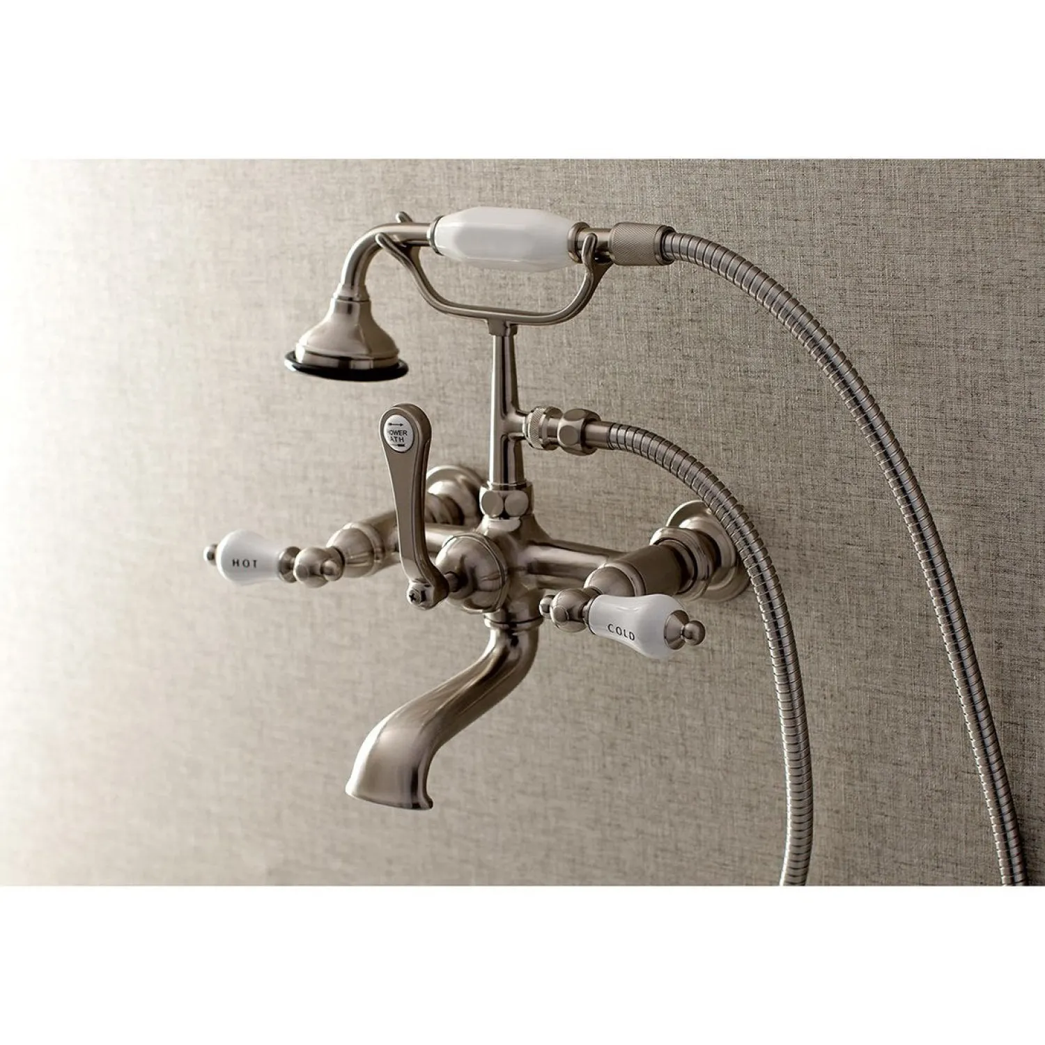 New Aqua Vintage Wall Mount Tub Faucet with Hand Shower Tub Faucets