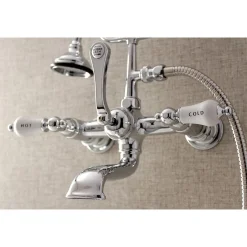New Aqua Vintage Wall Mount Tub Faucet with Hand Shower Tub Faucets