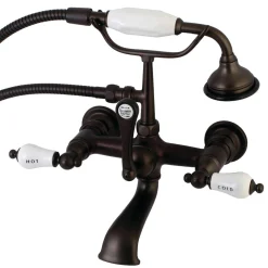 New Aqua Vintage Wall Mount Tub Faucet with Hand Shower Tub Faucets