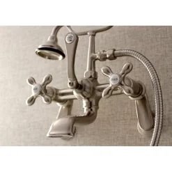 Outlet Aqua Vintage Wall Mount 2-Hole Clawfoot Tub Faucet with Hand Shower Tub & Shower Sets|Tub Faucets