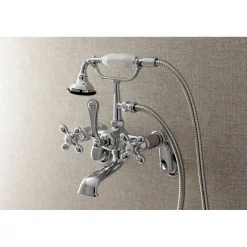 Outlet Aqua Vintage Wall Mount 2-Hole Clawfoot Tub Faucet with Hand Shower Tub & Shower Sets|Tub Faucets