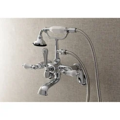 Discount Aqua Vintage Wall Mount Clawfoot Tub Faucet with Hand Shower Tub & Shower Sets|Tub Faucets