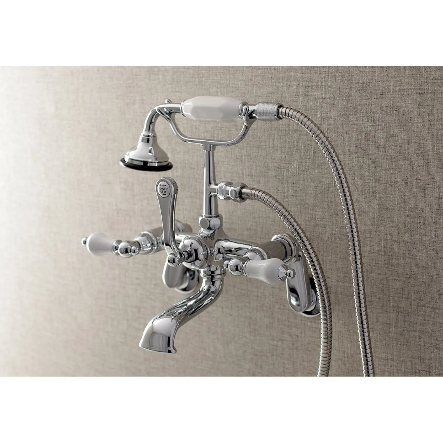 Discount Aqua Vintage Wall Mount Clawfoot Tub Faucet with Hand Shower Tub & Shower Sets|Tub Faucets