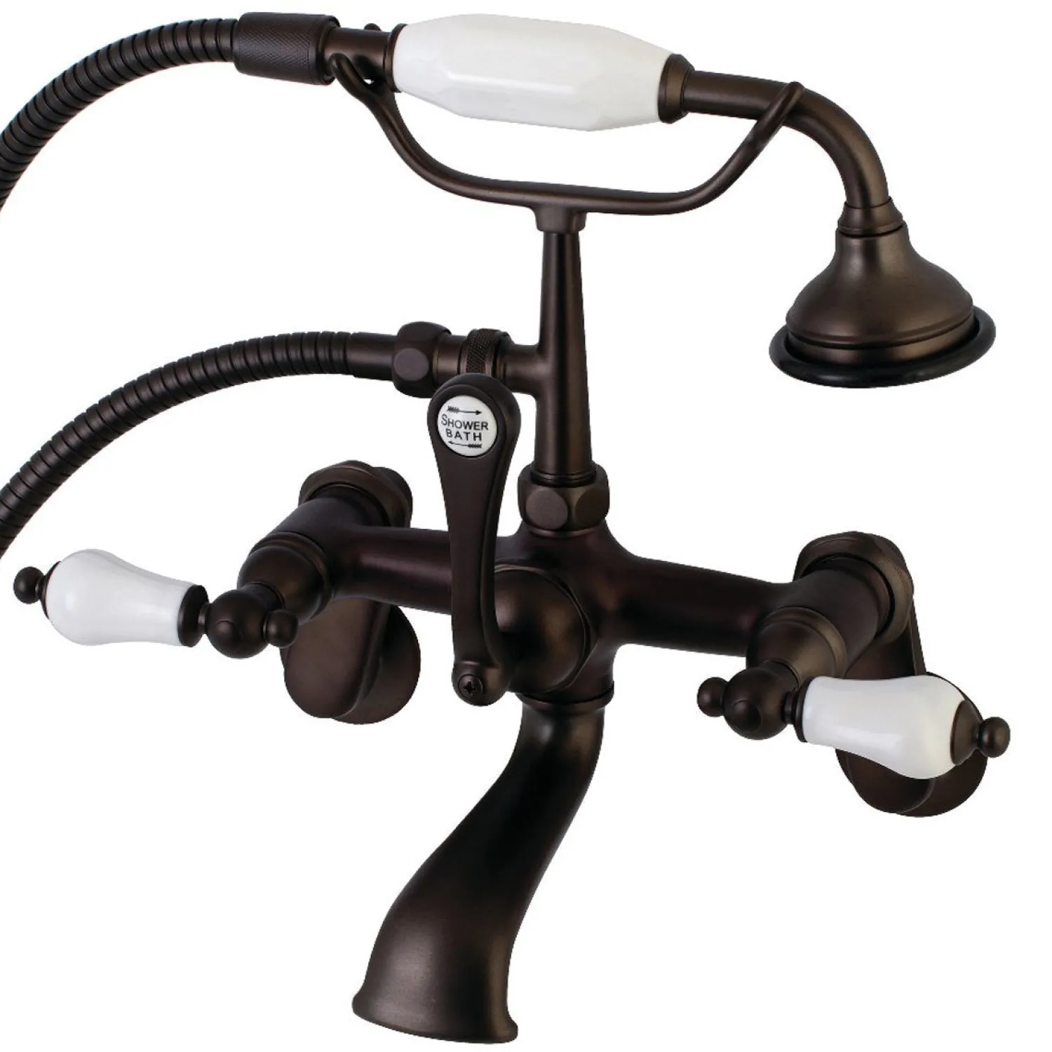 Discount Aqua Vintage Wall Mount Clawfoot Tub Faucet with Hand Shower Tub & Shower Sets|Tub Faucets