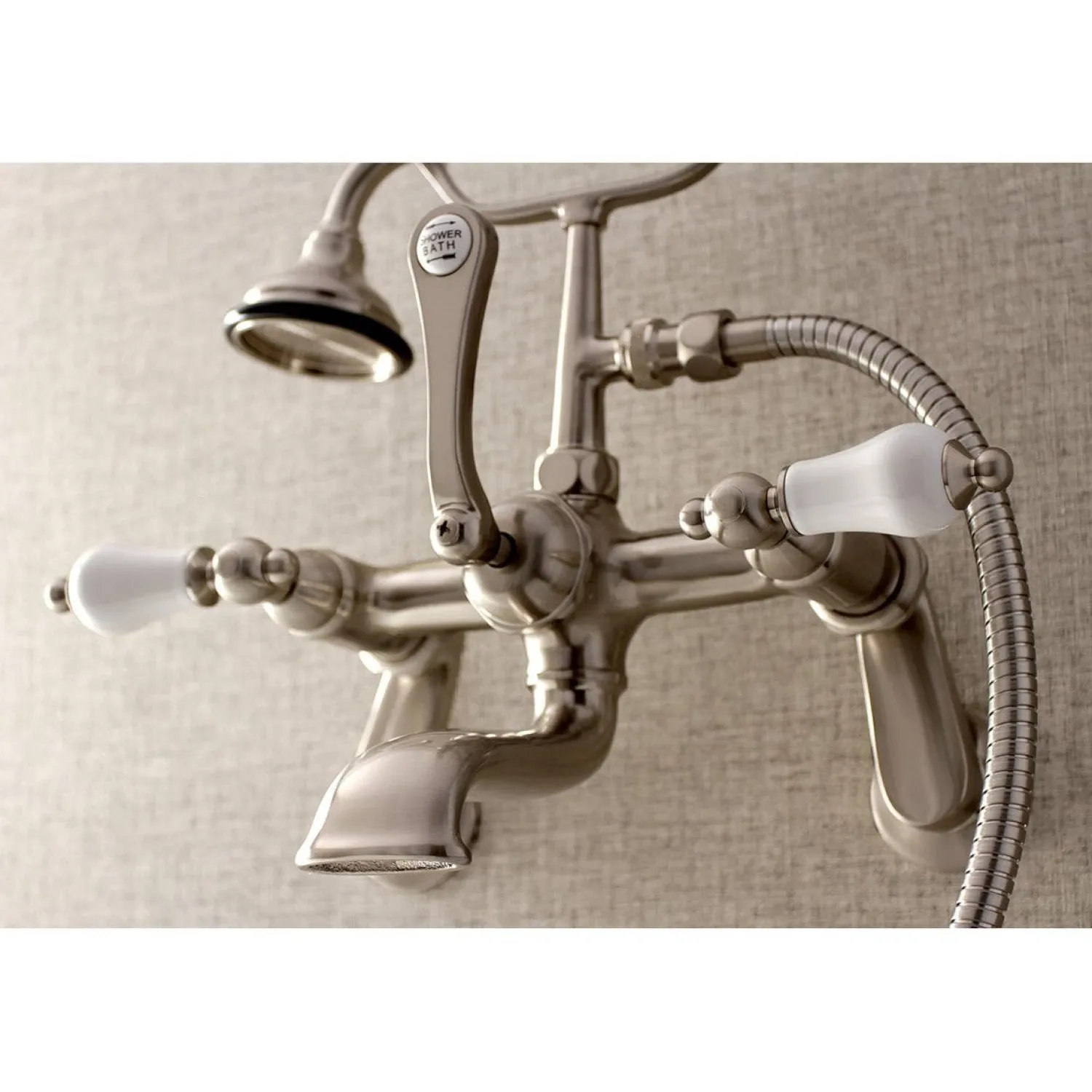Discount Aqua Vintage Wall Mount Clawfoot Tub Faucet with Hand Shower Tub & Shower Sets|Tub Faucets
