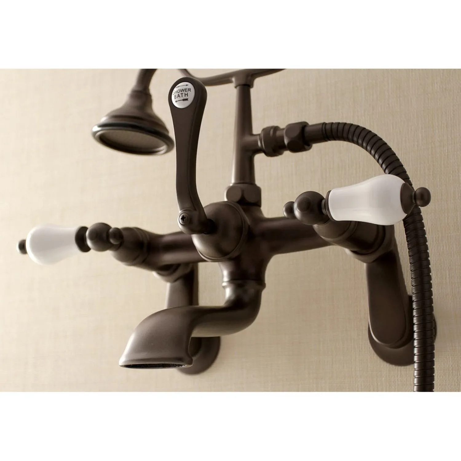 Discount Aqua Vintage Wall Mount Clawfoot Tub Faucet with Hand Shower Tub & Shower Sets|Tub Faucets
