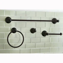 BAHK192478NB American Classic 4-Piece Towel Bar Bath Hardware Set in Naples Bronze Towel Rings|Accessory Packages