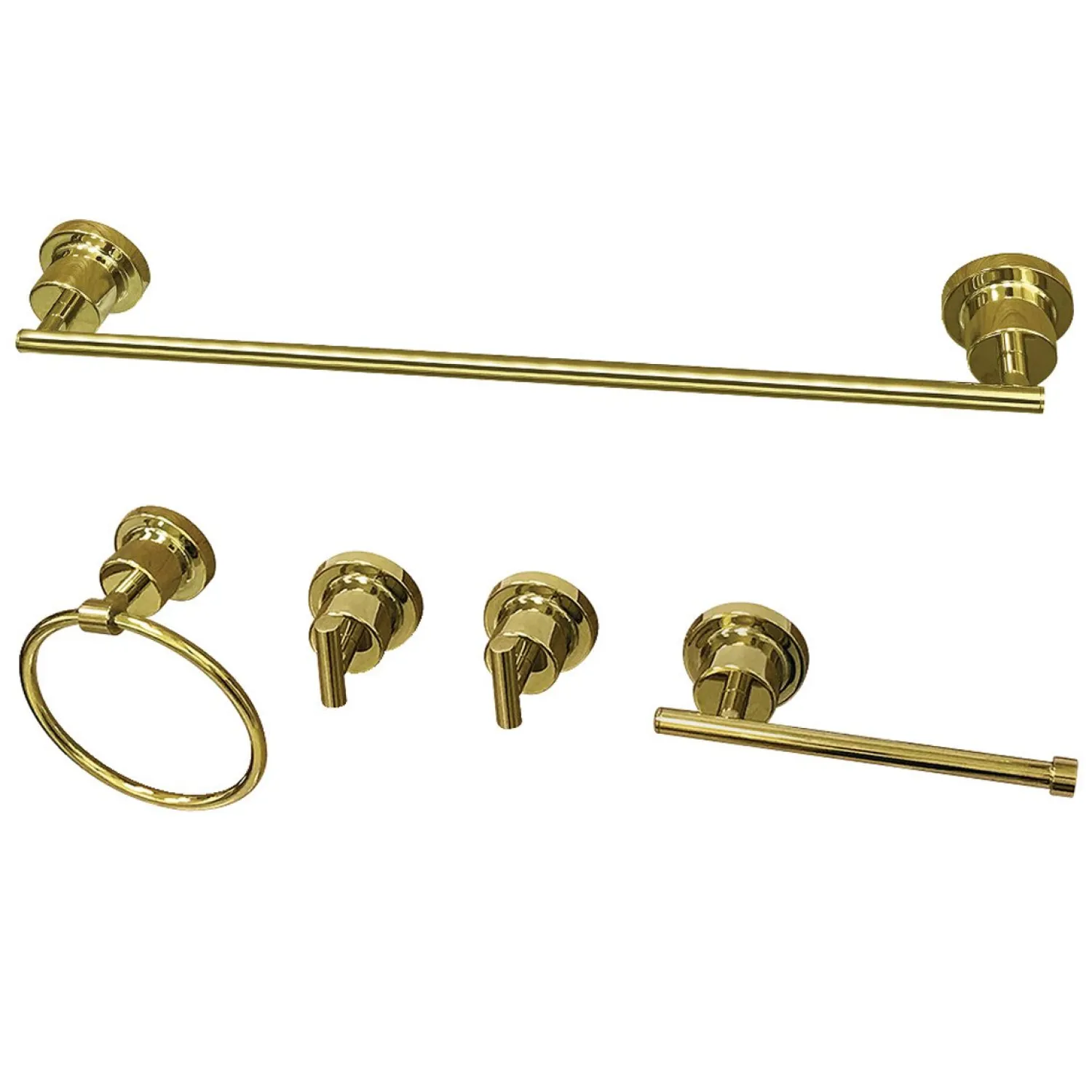 Discount BAH8212478X-P Concord 5-Piece 18.88" x 7.13" Bathroom Accessory Set Accessory Packages
