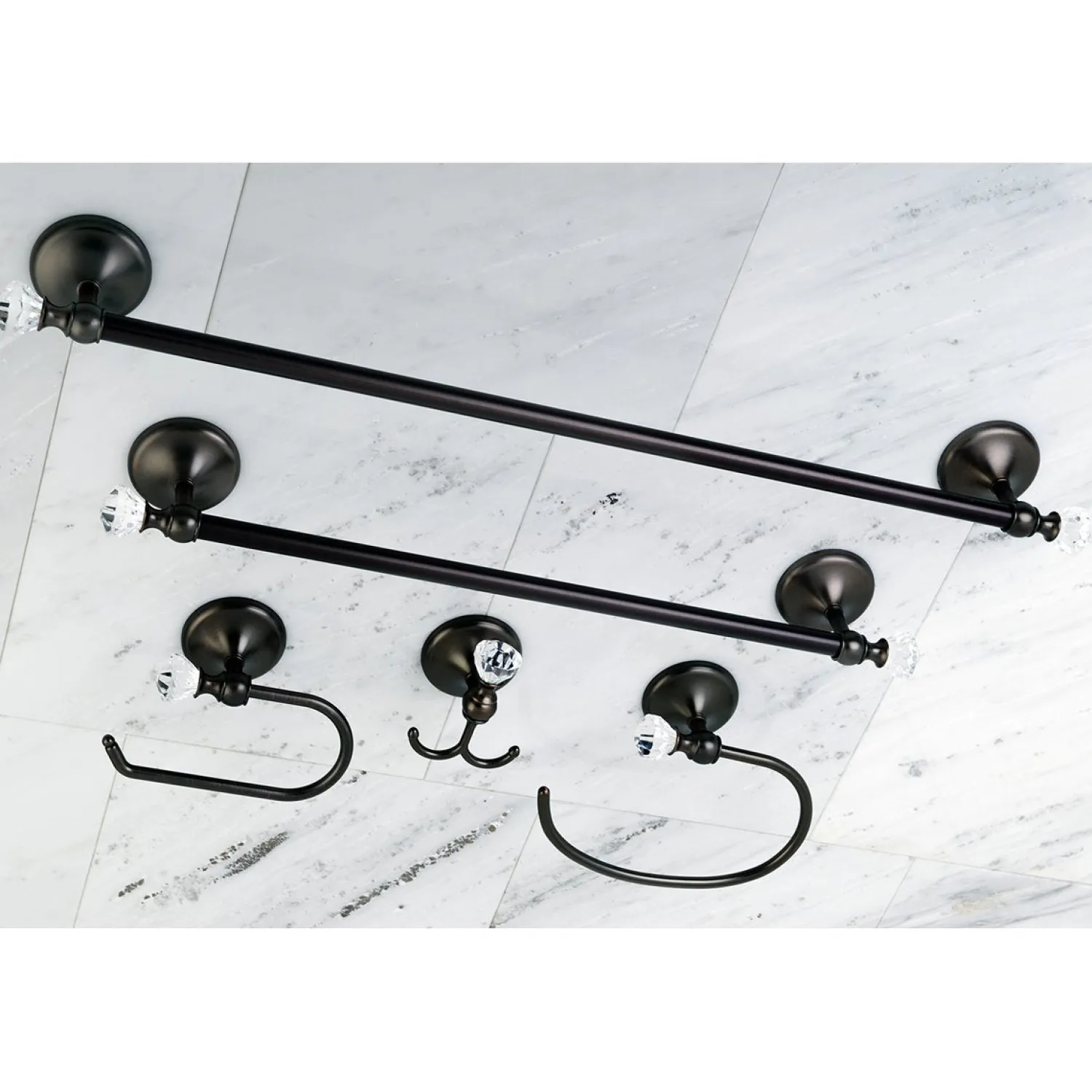 Bathroom Accessory 5-Piece Bath Hardware Combo Towel Rings|Accessory Packages