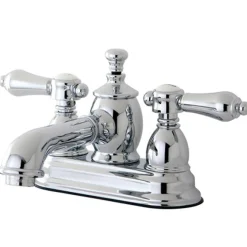 Online Belair 4" Centerset Lavatory Faucet with Heritage Spout and Metal Lever Handle 4" Center Set