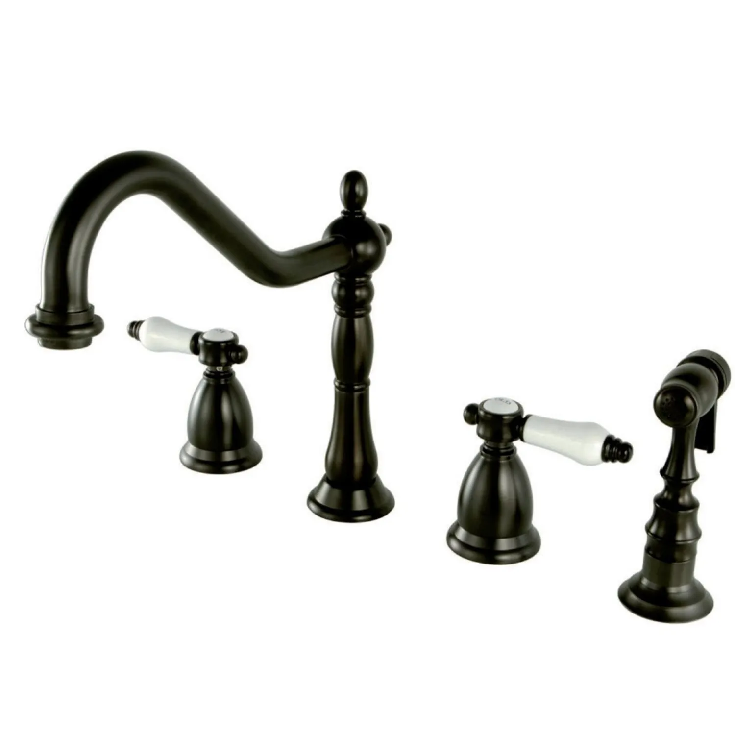 Outlet Bel-Air Deck Mount Widespread Kitchen Faucet Widespread Kitchen Faucets|Faucets With Side Spray