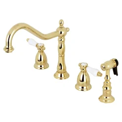 Outlet Bel-Air Deck Mount Widespread Kitchen Faucet Widespread Kitchen Faucets|Faucets With Side Spray
