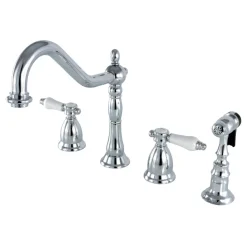 Outlet Bel-Air Deck Mount Widespread Kitchen Faucet Widespread Kitchen Faucets|Faucets With Side Spray
