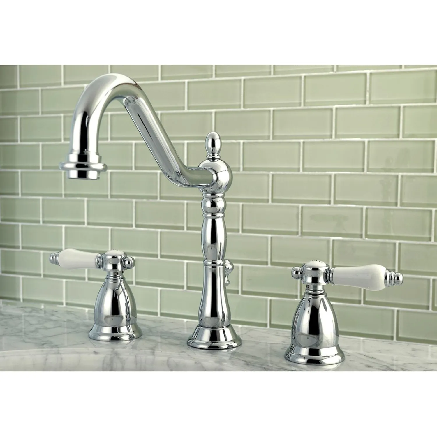 Outlet Bel-Air Deck Mount 8" Widespread 3-Hole Bathroom Faucet 8" Widespread