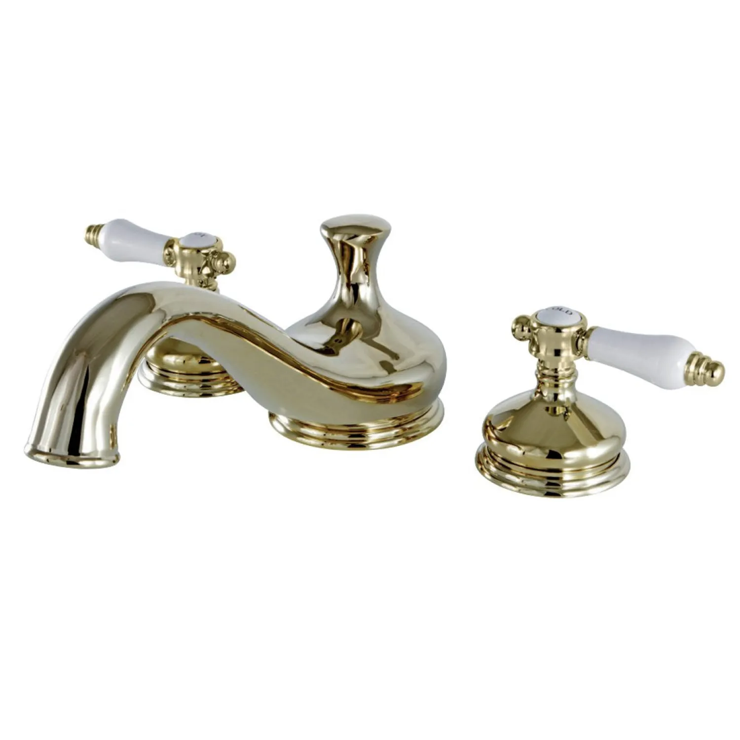 Hot Bel-Air Deck Mount Roman Tub Filler with Lever Handle Tub Faucets