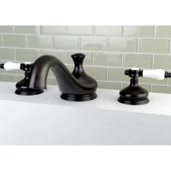 Hot Bel-Air Deck Mount Roman Tub Filler with Lever Handle Tub Faucets