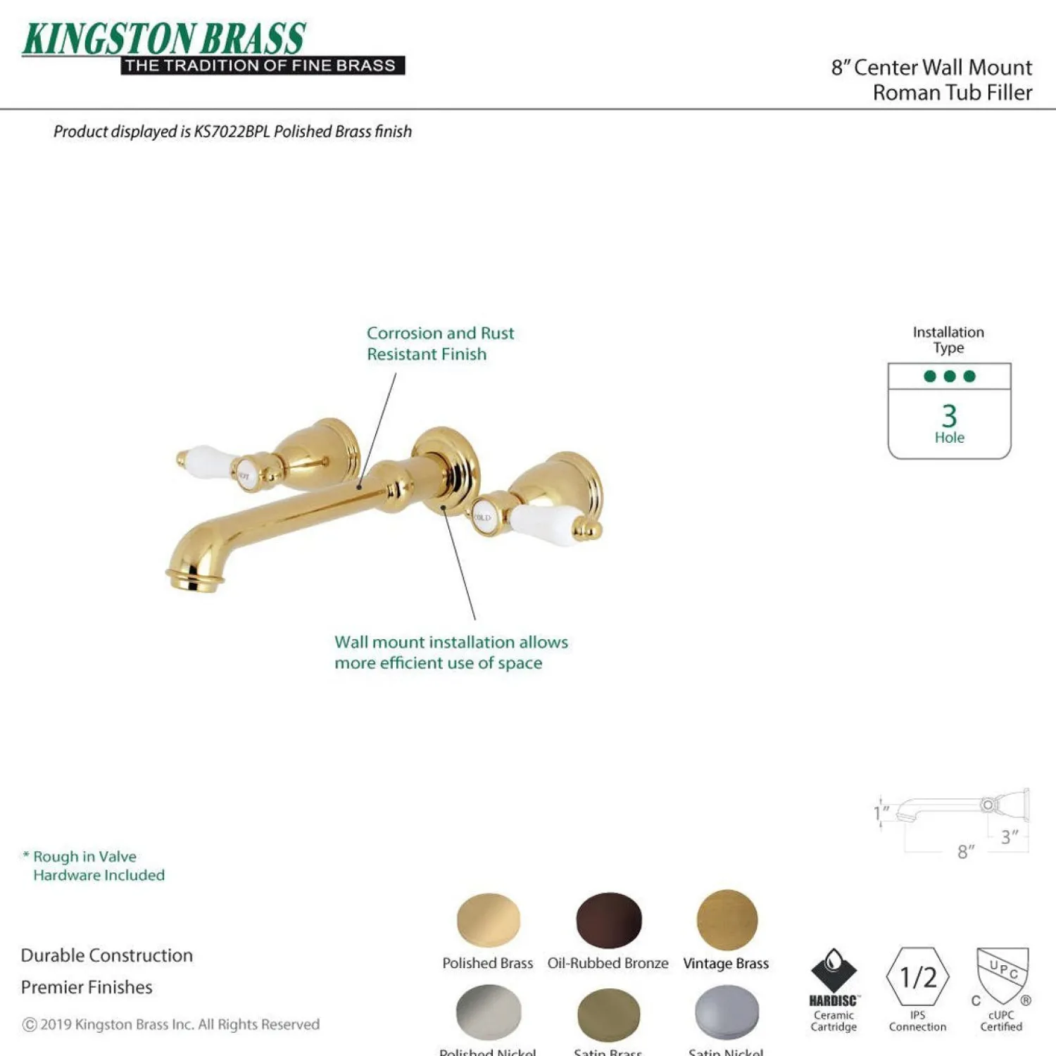 Online Bel-Air 2-Handle Wall Mount Roman Tub Faucet Tub Faucets