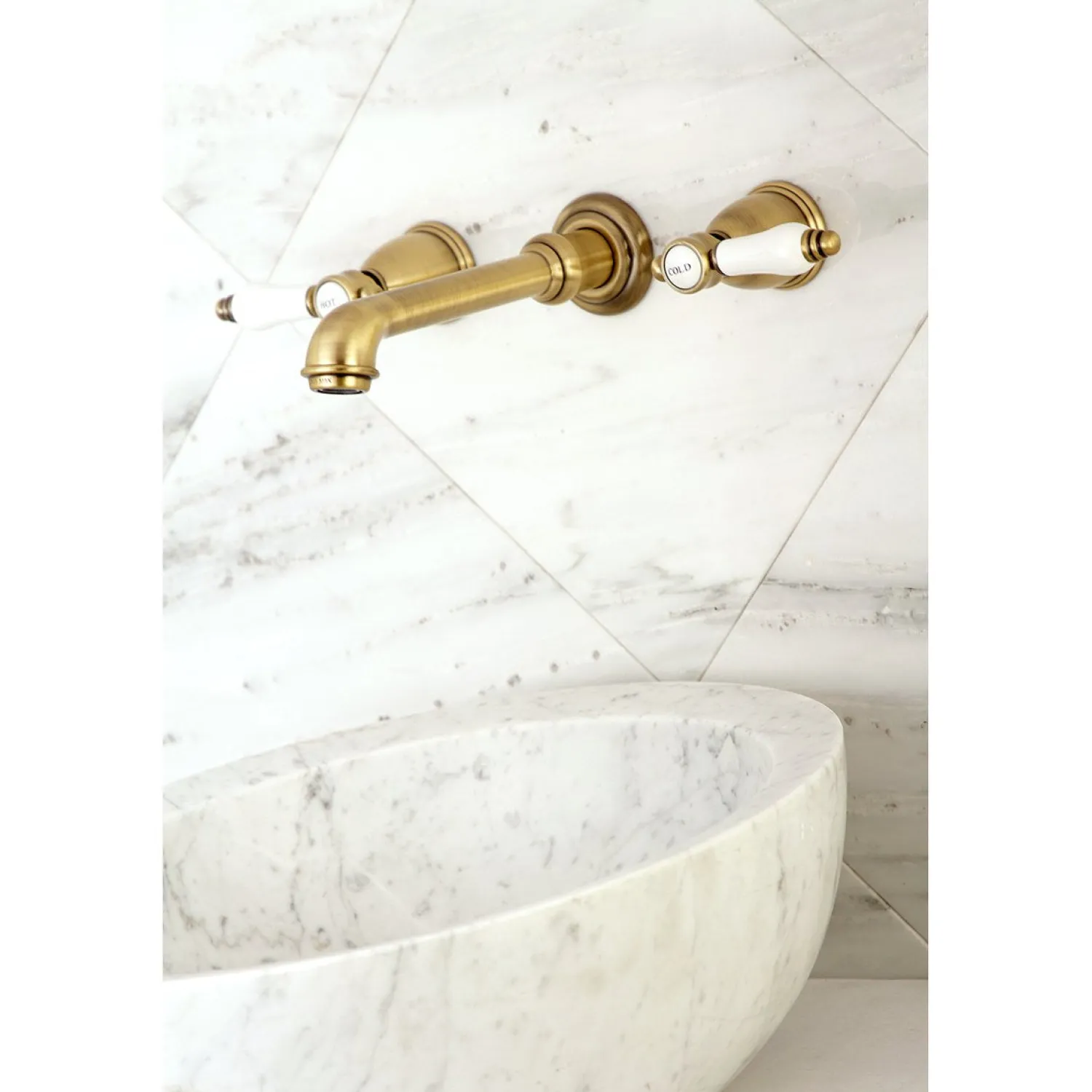 Bel-Air Two-Handle Wall Mount Bathroom Faucet Wall Mount