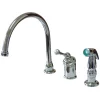 Sale Buckingham Single Handle Kitchen Faucet with Chrome Sprayer Faucets With Side Spray