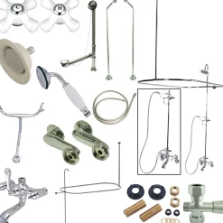 Discount CCK1181PX Vintage Clawfoot Tub Package with 24" Supply Lines Tub & Shower Sets|Tub Faucets