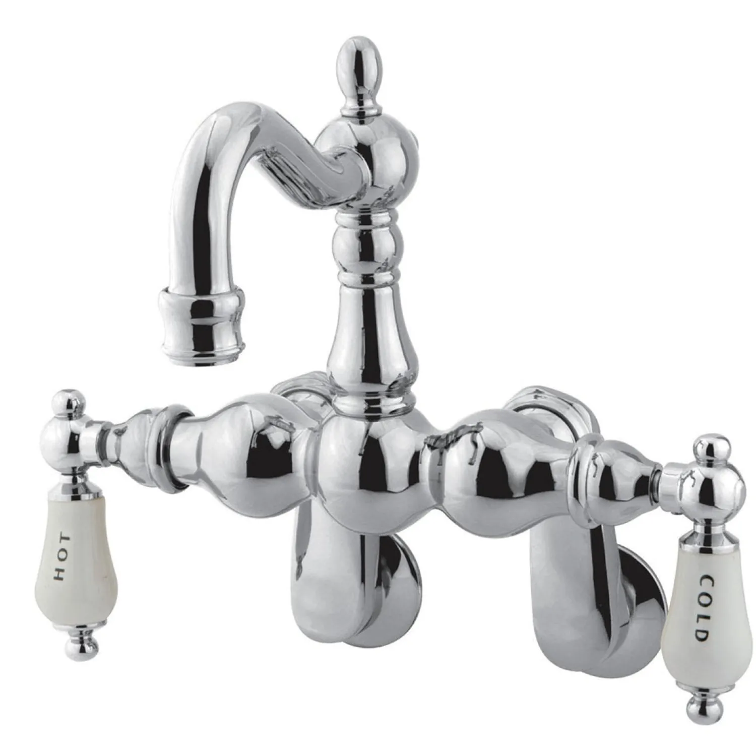 Outlet CC1086T1 Vintage 3-3/8" - 9" Adjustable Center Wall Mount Clawfoot Tub Filler Tub Faucets