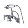Online CC620T1 Vintage Deck Mount Clawfoot Tub Filler with Hand Shower Tub Faucets