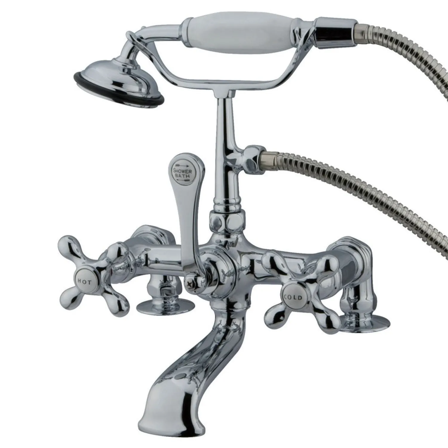 Sale CC210T1 Vintage 7" Deck Mount Clawfoot Tub Filler with Hand Shower Tub Faucets