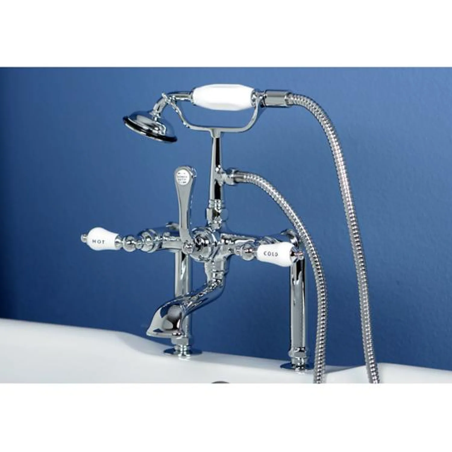 Discount CC108T1 Vintage 7" Deck Mount Clawfoot Tub Filler with Hand Shower Tub Faucets