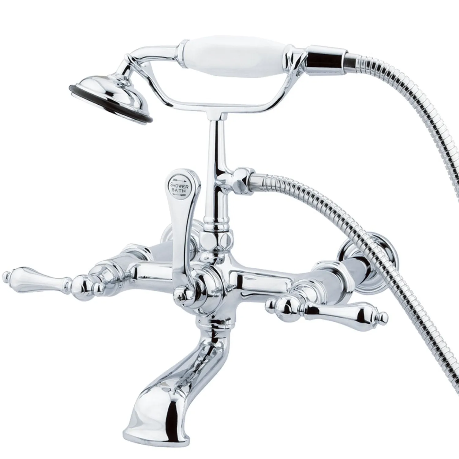 Online CC542T1 Vintage Wall Mount Clawfoot Tub Filler with Hand Shower Tub Faucets