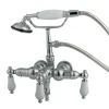 Hot CC24T1 Vintage 3-3/8" Wall Mount Clawfoot Tub Filler with Hand Shower Tub Faucets