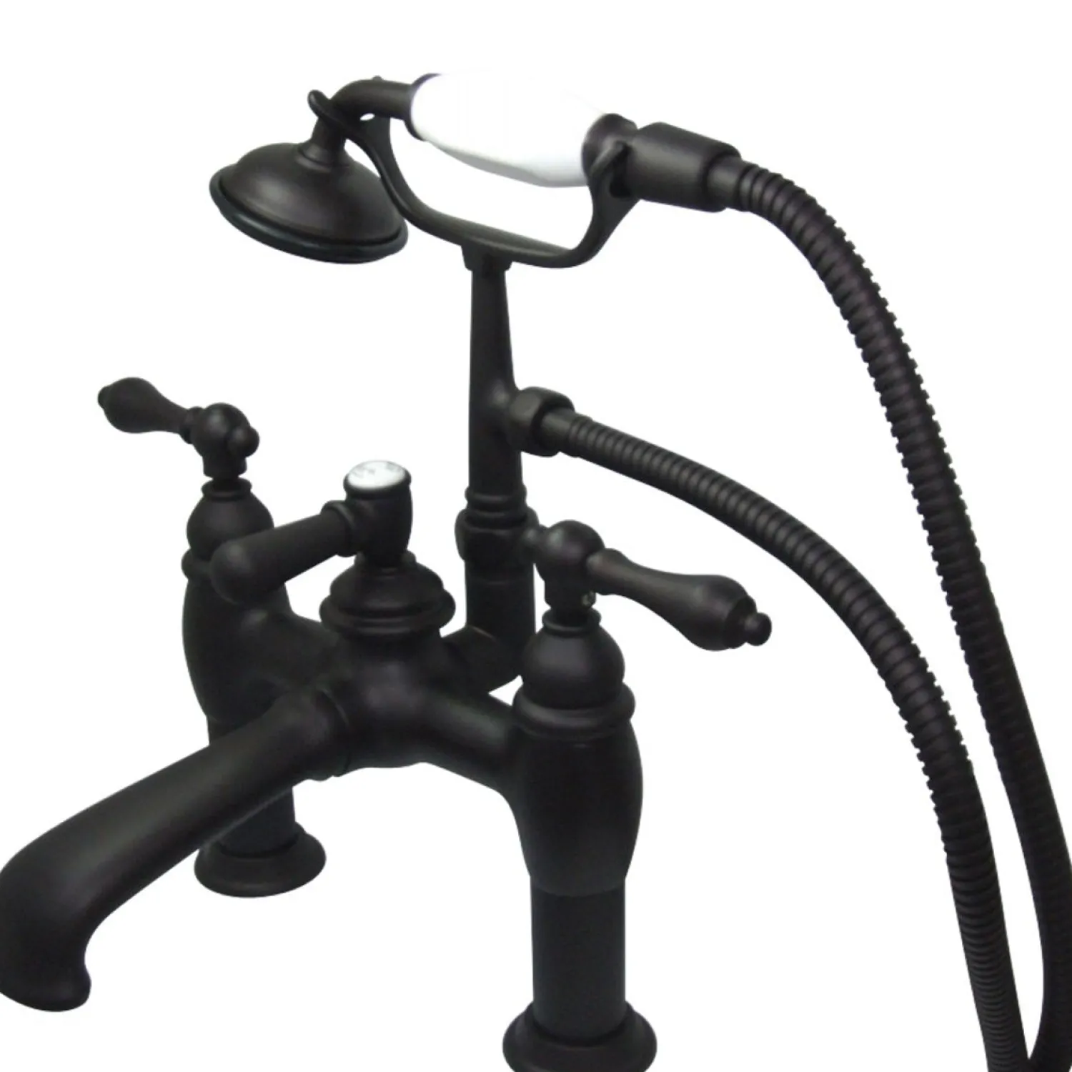 Online CC603TX-P Vintage 7-Inch Deck Mount Tub Faucet with Hand Shower Tub Faucets