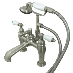 Sale CC605TX-P Vintage 7-Inch Deck Mount Tub Faucet with Hand Shower Tub Faucets