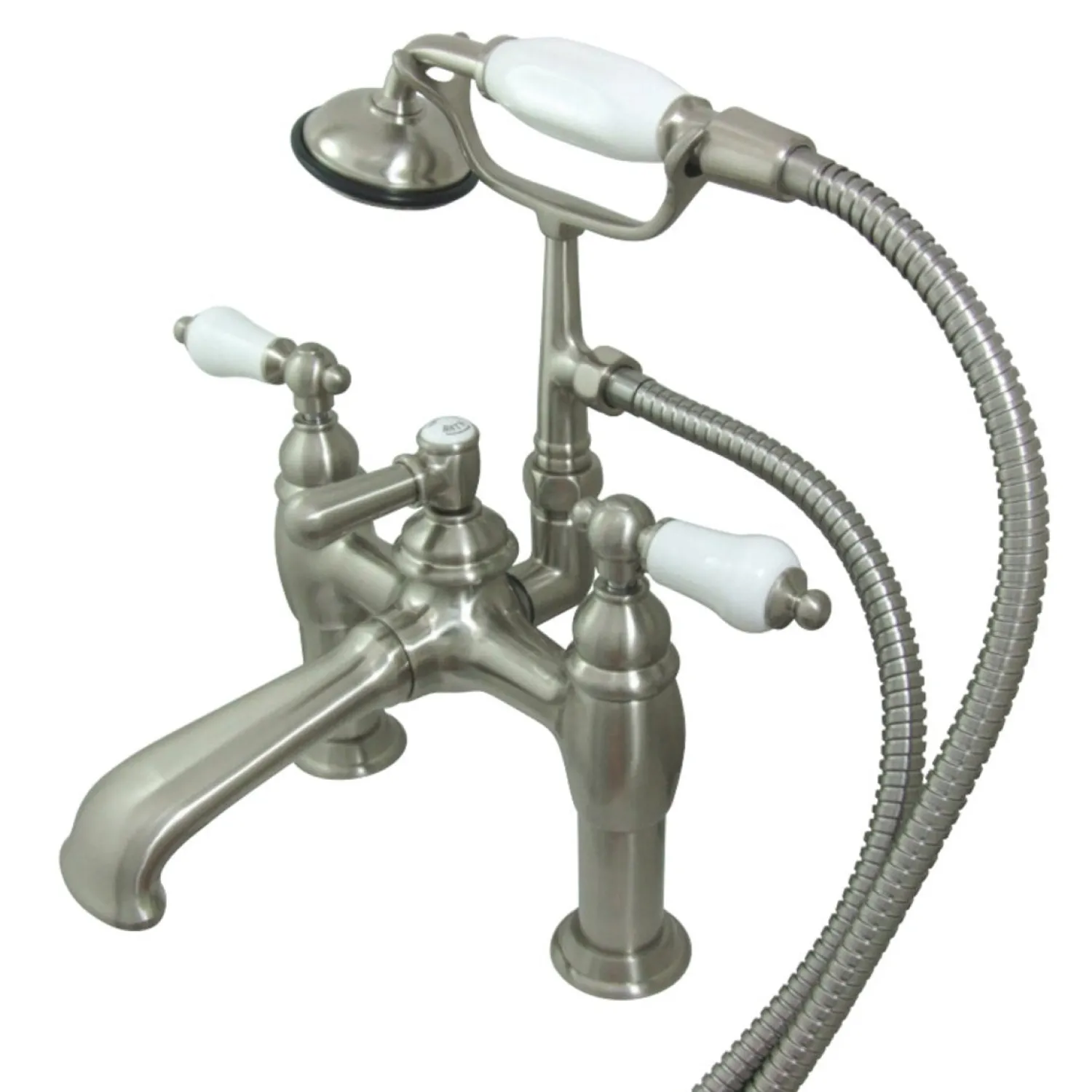 Sale CC605TX-P Vintage 7-Inch Deck Mount Tub Faucet with Hand Shower Tub Faucets