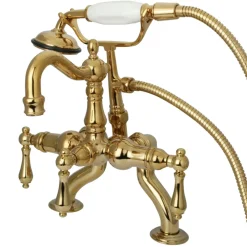 CC2007TX-P Vintage Clawfoot 11" x 6" x 4.75" Tub Faucet with Hand Shower Tub Faucets