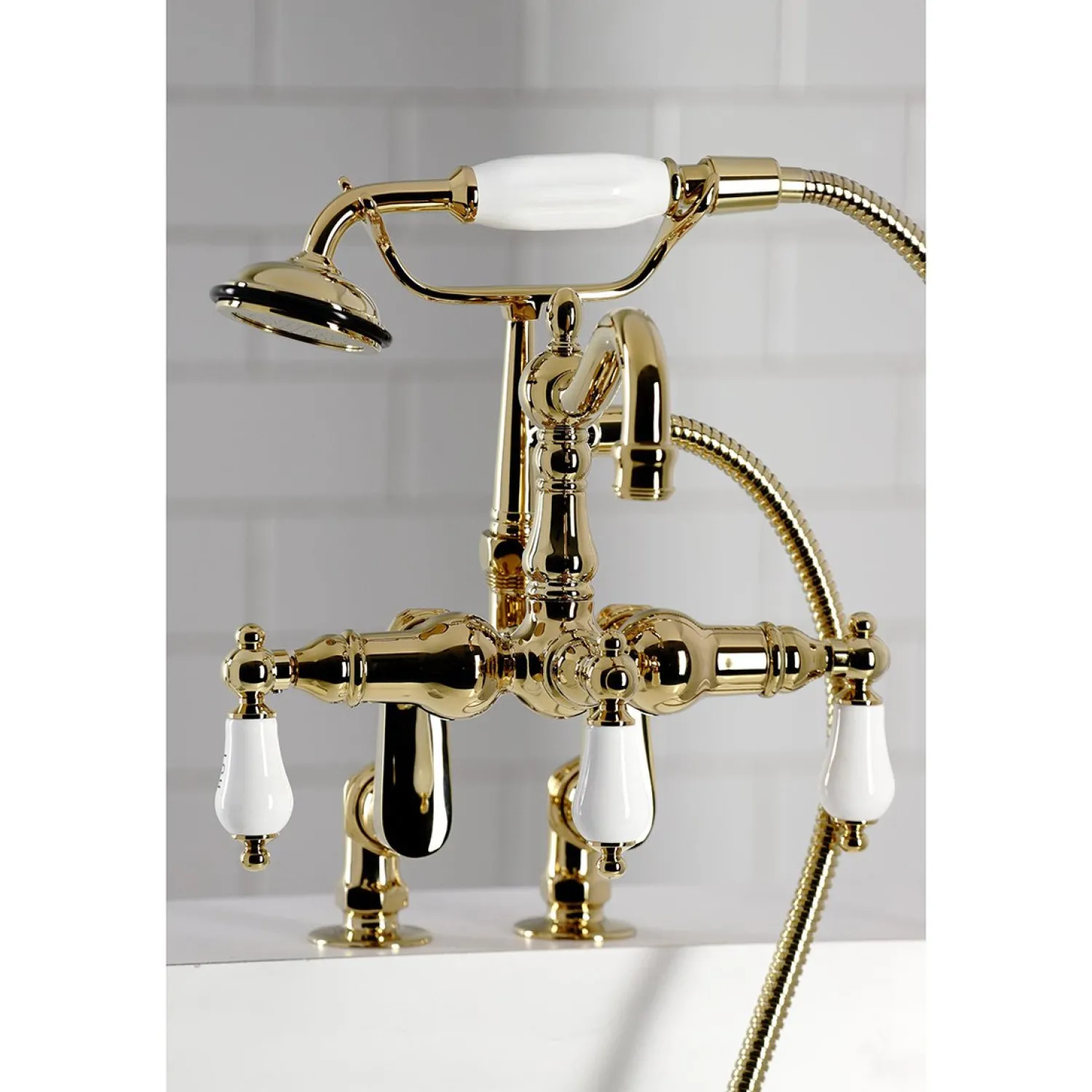 Outlet CC6017TX-P Vintage Clawfoot Tub Faucet with Hand Shower Tub Faucets