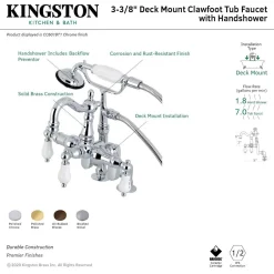 Outlet CC6017TX-P Vintage Clawfoot Tub Faucet with Hand Shower Tub Faucets