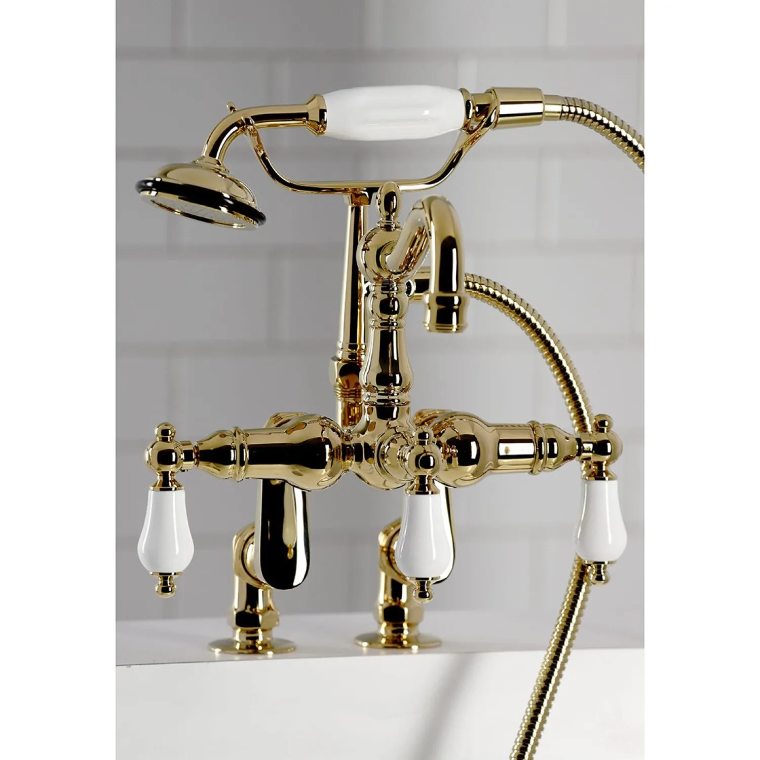 Hot CC6015TX-PVintage Clawfoot Tub Faucet with Hand Shower Tub Faucets