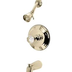 Celebrity Tub and Shower Faucet with Octagonal Crystal Knob Tub & Shower Sets