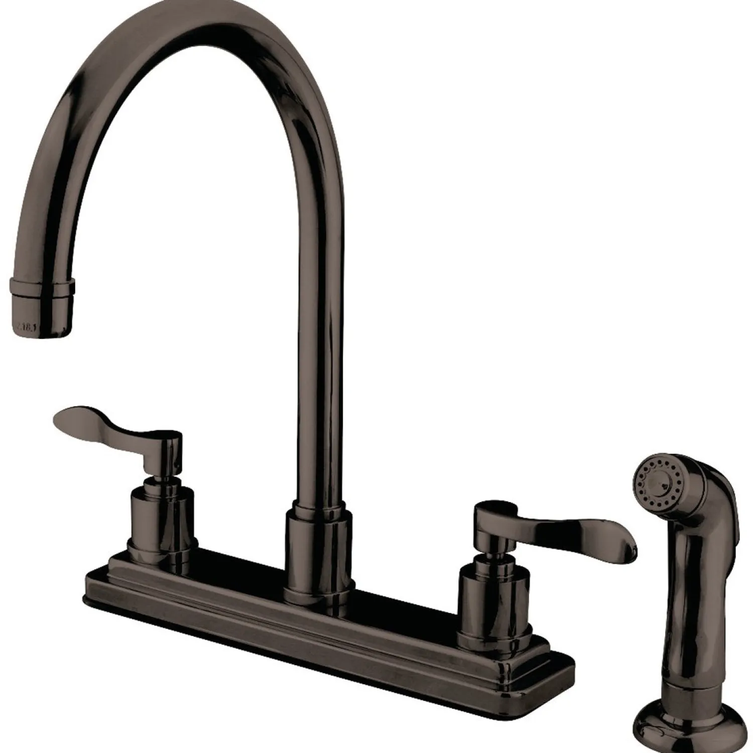 Best 8" Centerset 4-Hole Kitchen Faucet Faucets With Side Spray
