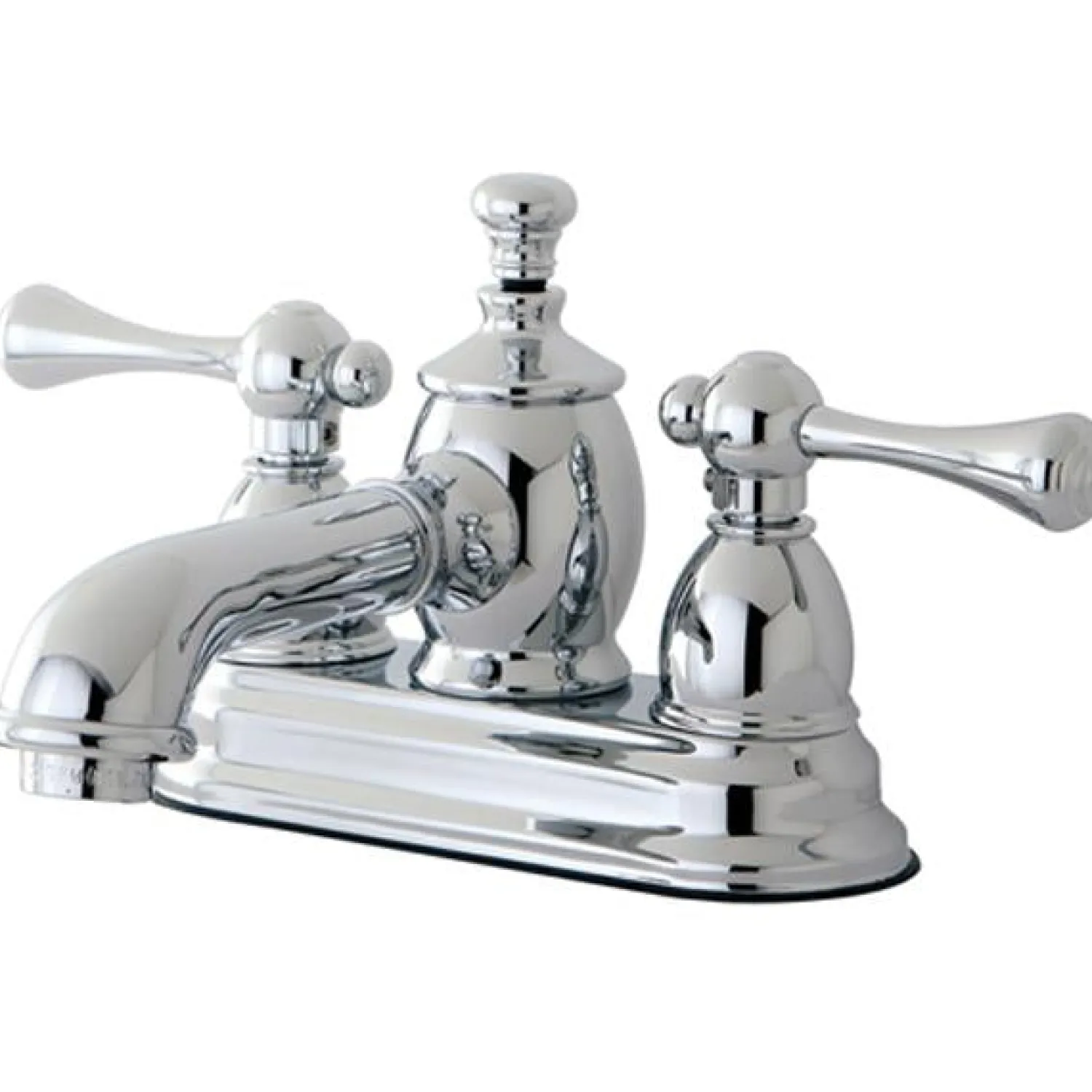 Best 4" Centerset Lavatory Faucet with Heritage Spout and Metal Lever Handle 4" Center Set
