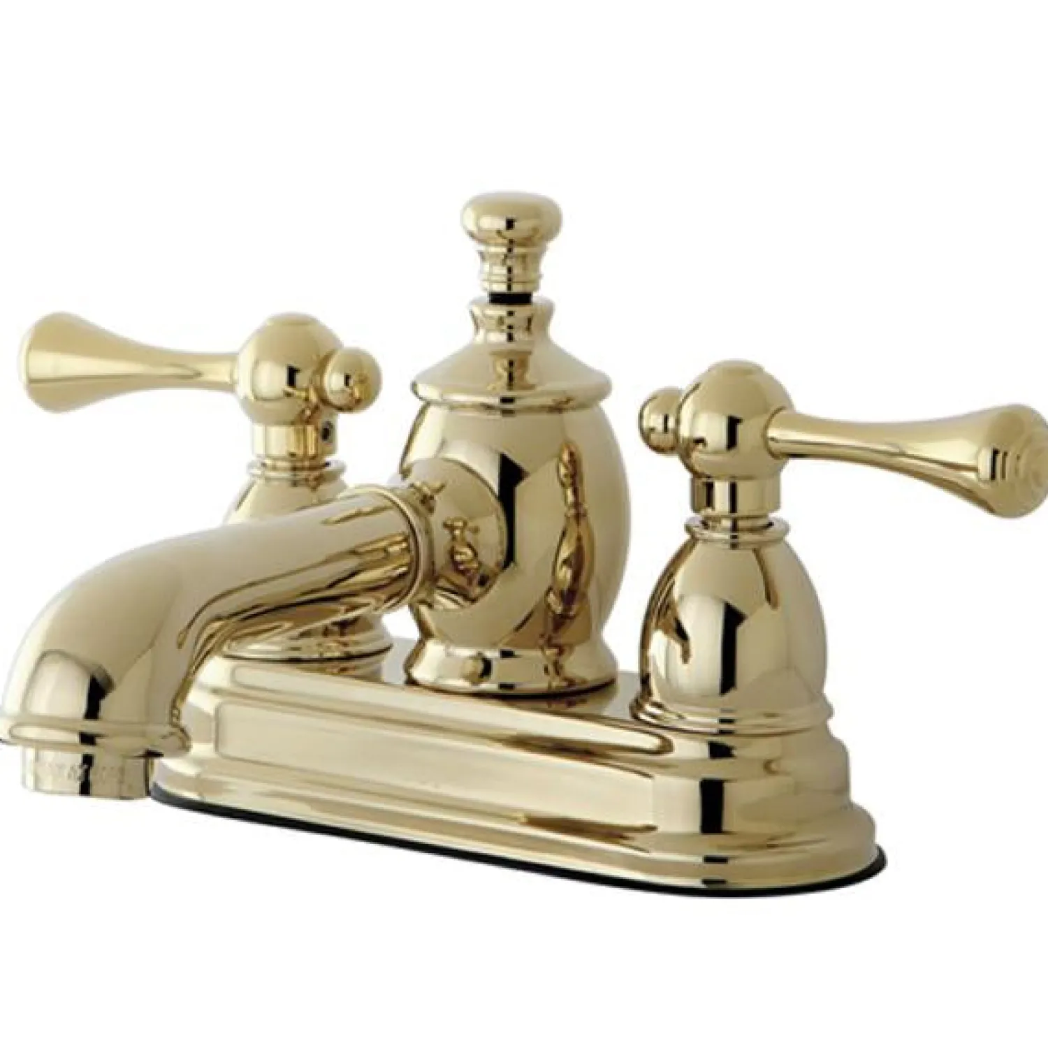 Best 4" Centerset Lavatory Faucet with Heritage Spout and Metal Lever Handle 4" Center Set