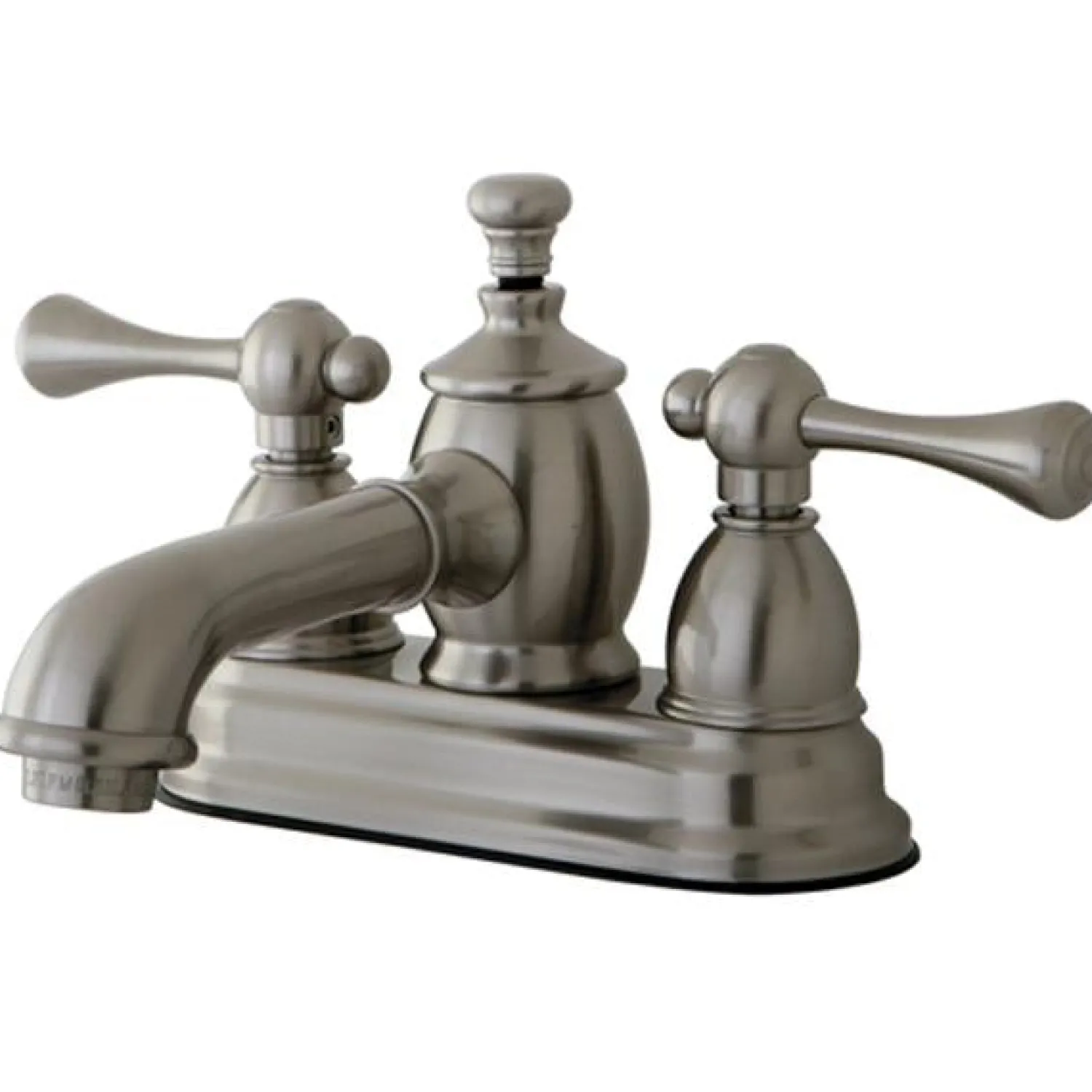 Best 4" Centerset Lavatory Faucet with Heritage Spout and Metal Lever Handle 4" Center Set