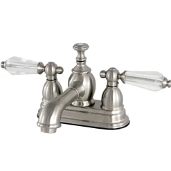 4" Centerset Three Hole Lavatory Faucet with Brass Pop-up 4" Center Set