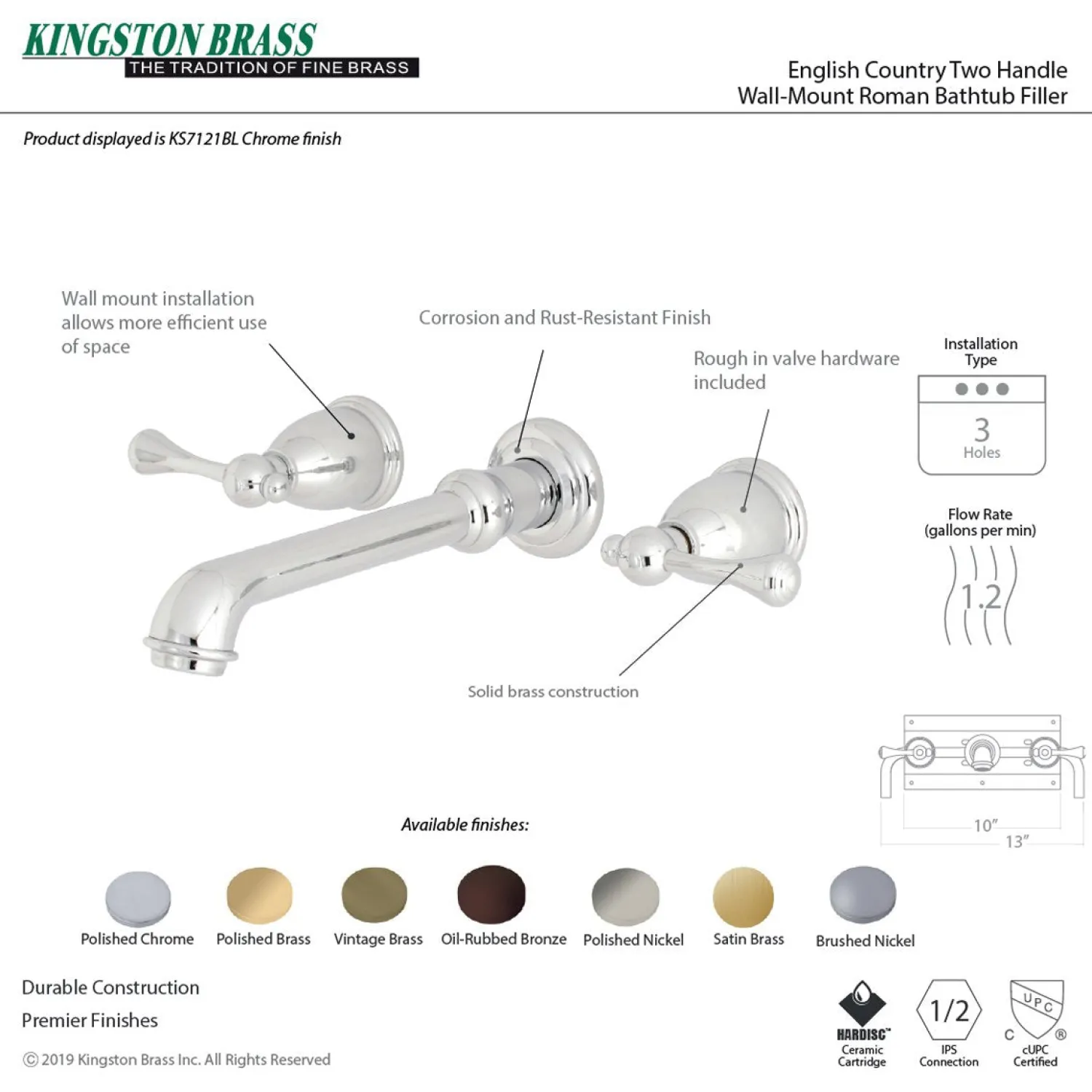New 8" Center Wall Mount Bathroom Faucet Wall Mount